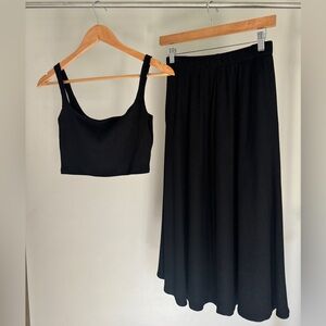 Reformation: Molly Two-Piece in BLACK (Size M)
